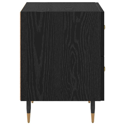 Armadio da Notte con cassetto Rovere nero 40 x 35 x 47,5 cm