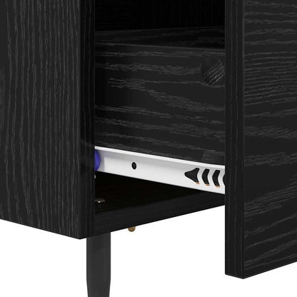 Armadio da Notte 2 pcs Rovere Nero 40 x 35 x 47,5 cm | homemem39