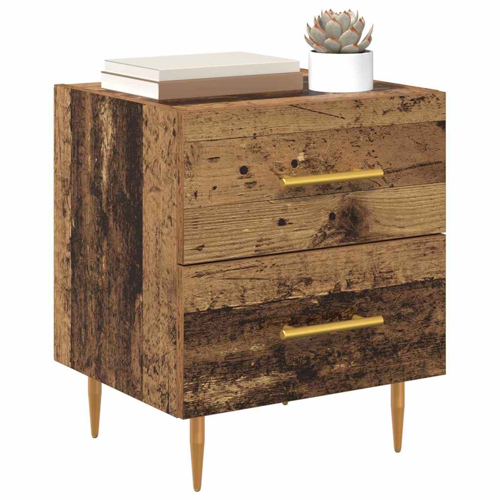 Armadio da Notte 2 pcs Legno vecchio 40 x 35 x 47,5 cm