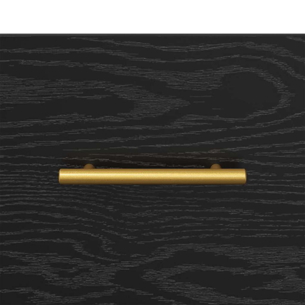 Armadio da Notte con cassetto Rovere Nero 40 x 35 x 47,5 cm | homemem39