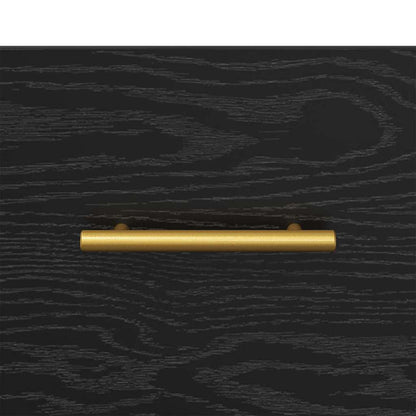 Armadio da Notte con cassetto Rovere Nero 40 x 35 x 47,5 cm | homemem39