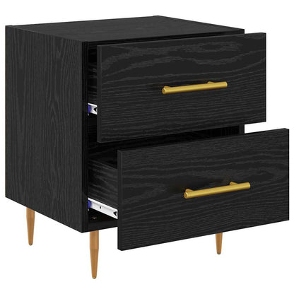 Armadio da Notte 2 pcs Rovere Nero 40 x 35 x 47,5 cm