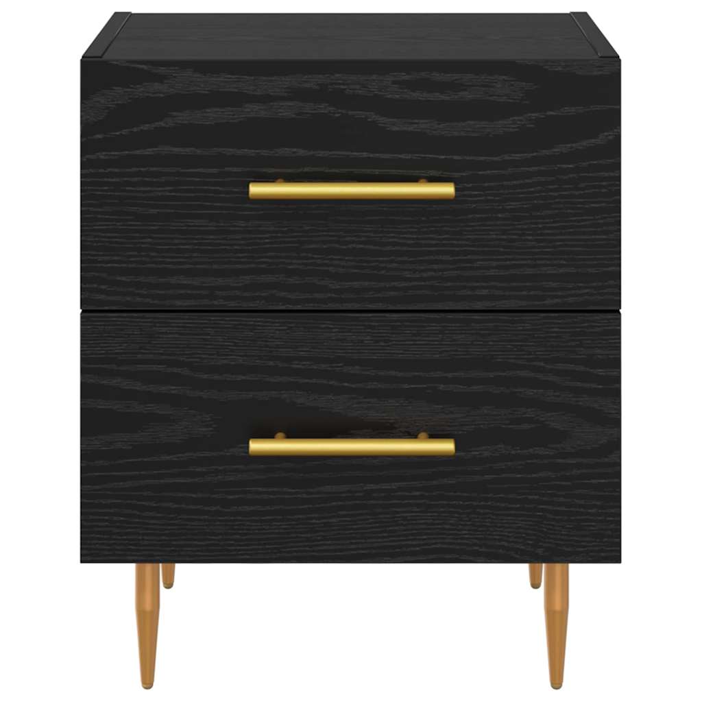 Armadio da Notte 2 pcs Rovere Nero 40 x 35 x 47,5 cm