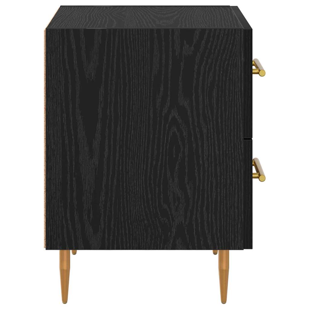 Armadio da Notte 2 pcs Rovere Nero 40 x 35 x 47,5 cm
