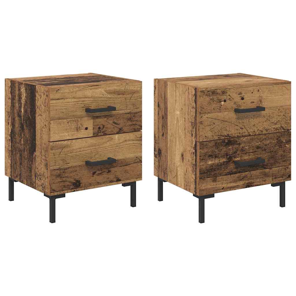 Armadio da Notte 2 pcs Legno vecchio 40 x 35 x 47,5 cm