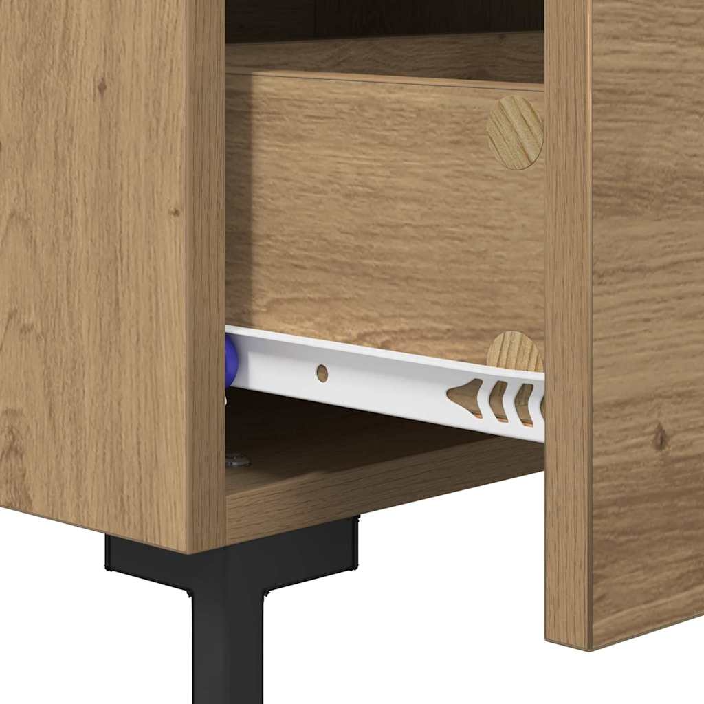 Armadio da Notte 2 pcs Rovere artigianale 40 x 35 x 47,5 cm | homemem39