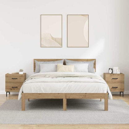 Armadio da Notte 2 pcs Rovere artigianale 40 x 35 x 47,5 cm | homemem39