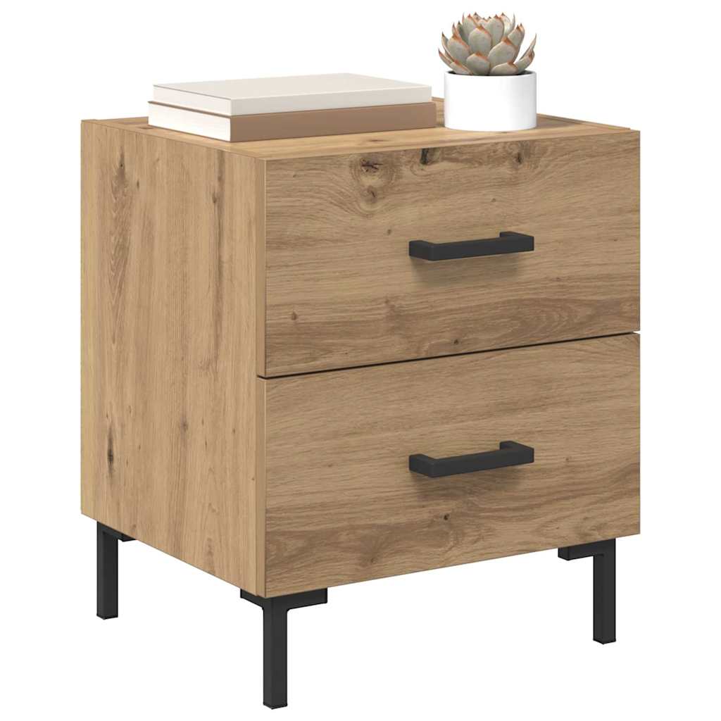 Armadio da Notte 2 pcs Rovere artigianale 40 x 35 x 47,5 cm | homemem39