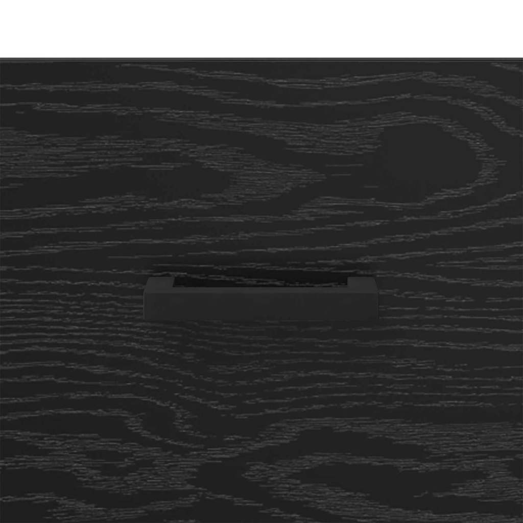 Armadio da Notte con cassetto Rovere Nero 40 x 35 x 47,5 cm | homemem39