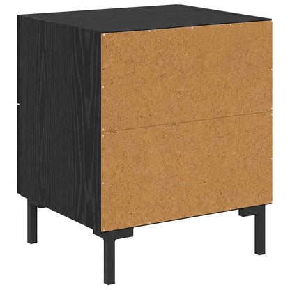 Armadio da Notte con cassetto Rovere Nero 40 x 35 x 47,5 cm | homemem39