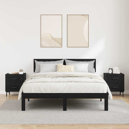 Armadio da Notte 2 pcs Rovere Nero 40 x 35 x 47,5 cm | homemem39