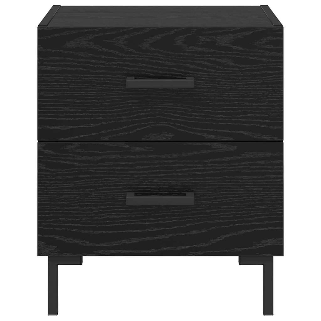 Armadio da Notte 2 pcs Rovere Nero 40 x 35 x 47,5 cm | homemem39