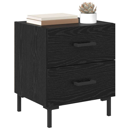 Armadio da Notte 2 pcs Rovere Nero 40 x 35 x 47,5 cm | homemem39