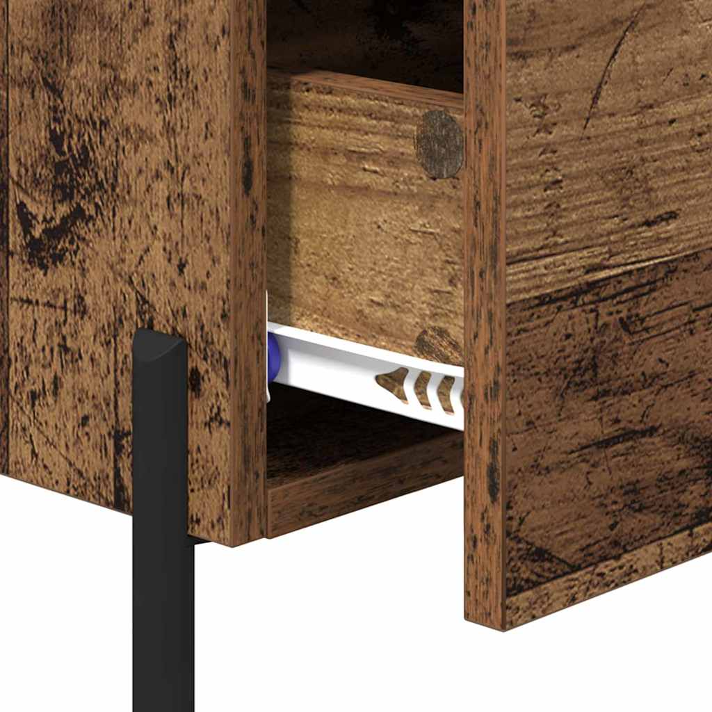 Armadio da Notte con cassetto Legno vecchio 40 x 35 x 47,5 cm