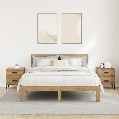 Armadio da Notte 2 pcs rovere artigianale 40 x 35 x 47,5 cm