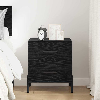 Armadio da Notte con cassetto Rovere nero 40 x 35 x 47,5 cm