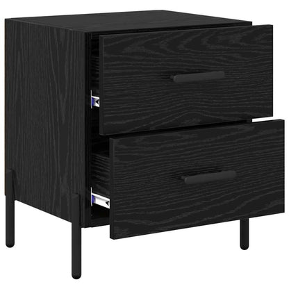 Armadio da Notte con cassetto Rovere nero 40 x 35 x 47,5 cm
