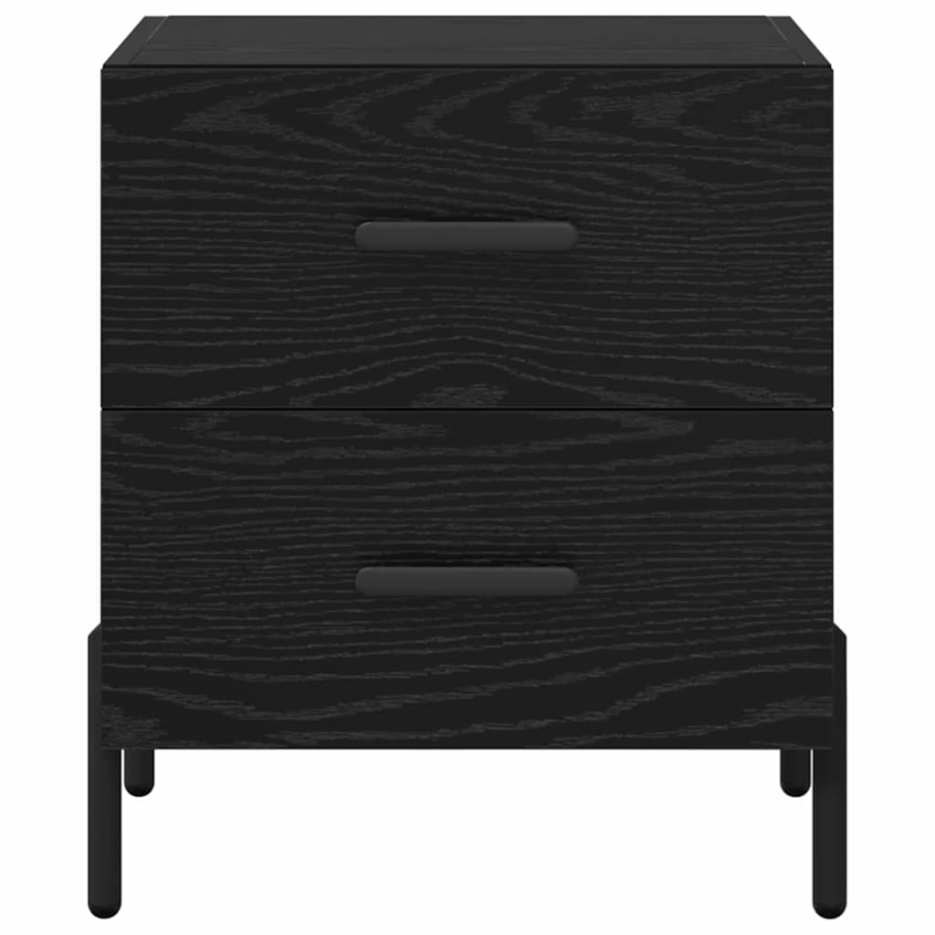 Armadio da Notte con cassetto Rovere nero 40 x 35 x 47,5 cm