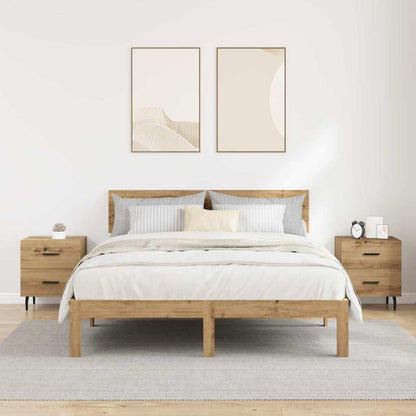 Armadio da Notte 2 pcs rovere artigianale 40 x 35 x 47,5 cm