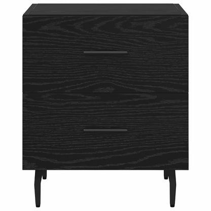 Armadio da Notte con cassetto Rovere nero 40 x 35 x 47,5 cm