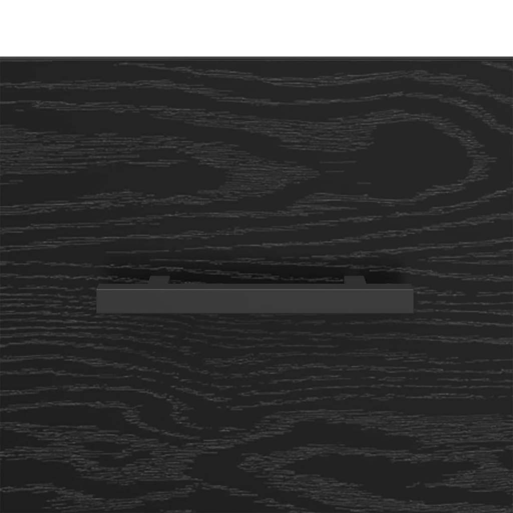 Armadio da Notte con cassetto Rovere Nero 40 x 35 x 47,5 cm | homemem39