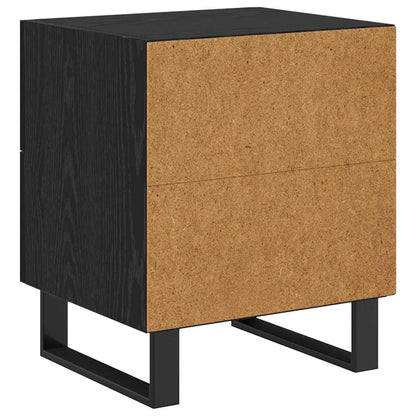 Armadio da Notte con cassetto Rovere nero 40 x 35 x 47,5 cm