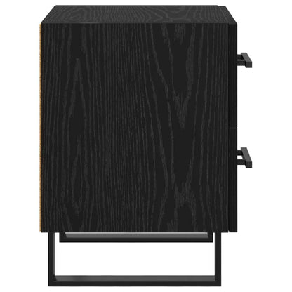 Armadio da Notte con cassetto Rovere nero 40 x 35 x 47,5 cm