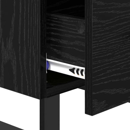 Armadio da Notte 2 pcs Rovere Nero 40 x 35 x 47,5 cm | homemem39