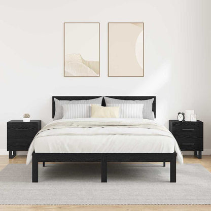 Mobiletti da Notte 2 pcs Rovere nero 40 x 35 x 47,5 cm