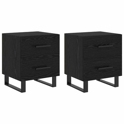 Mobiletti da Notte 2 pcs Rovere nero 40 x 35 x 47,5 cm