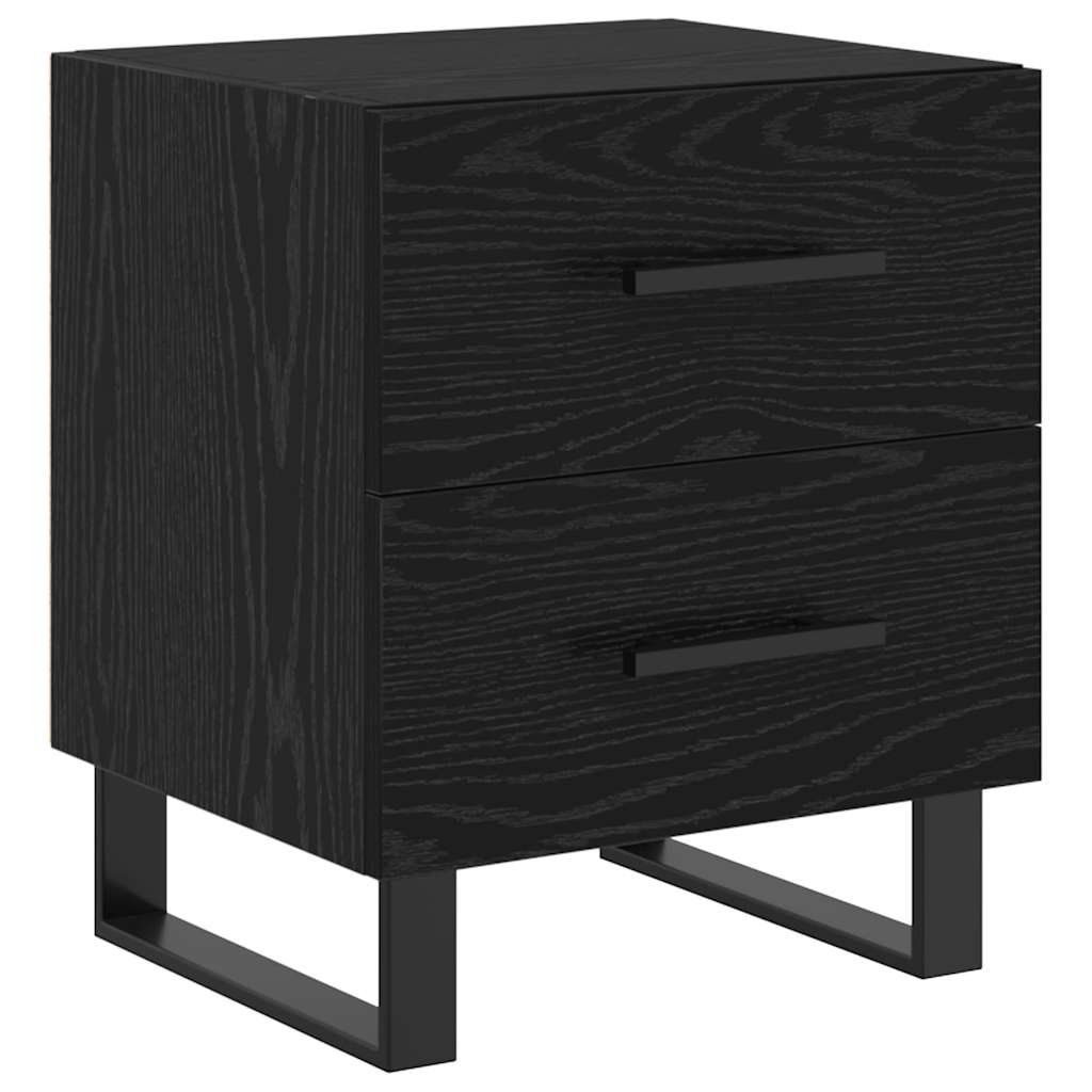 Mobiletti da Notte 2 pcs Rovere nero 40 x 35 x 47,5 cm