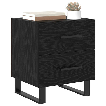 Mobiletti da Notte 2 pcs Rovere nero 40 x 35 x 47,5 cm