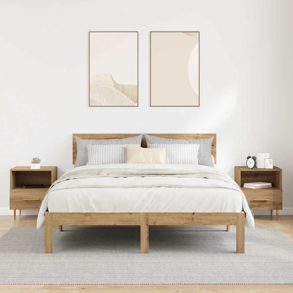 Comodino 2 pcs Marrone 40 x 35 x 47,5 cm Legno multistrato