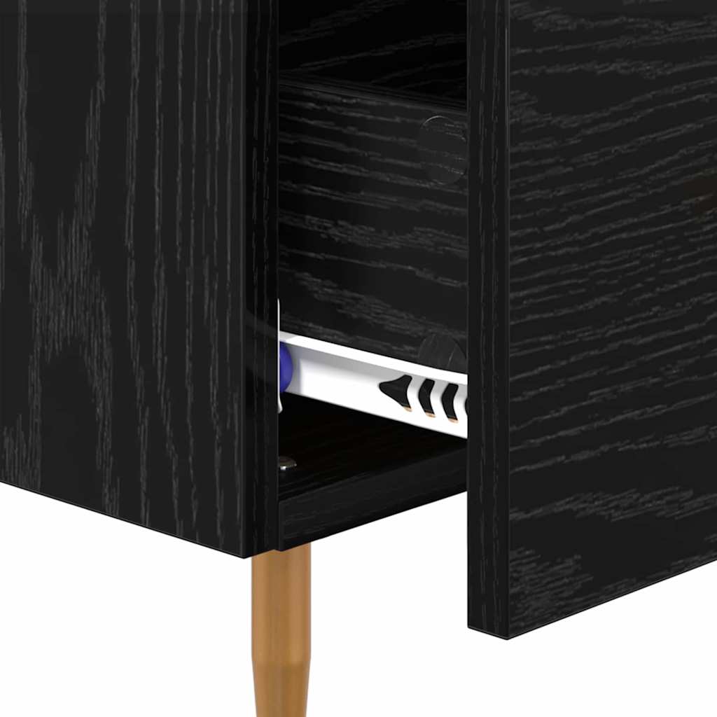 Comodino 2 pz Nero 40 x 35 x 47,5 cm Legno ingegnerizzato