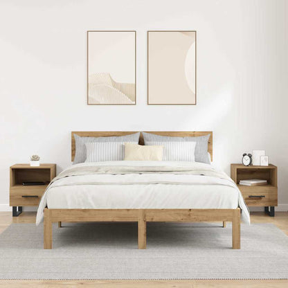 Armadio da Notte 2 pcs rovere artigianale 40 x 35 x 47,5 cm