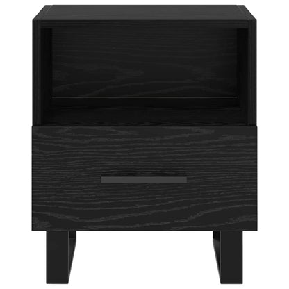 Armadio da Notte con cassetto Rovere nero 40 x 35 x 47,5 cm