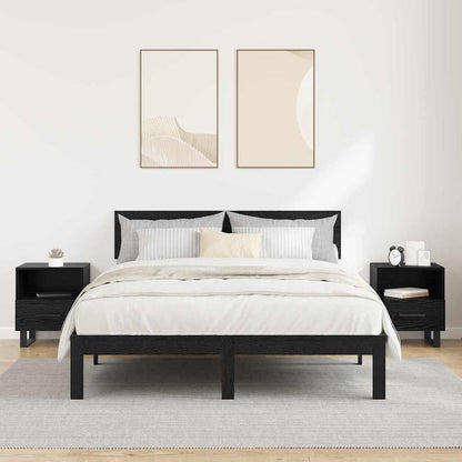 Armadio da Notte 2 pcs Rovere nero 40 x 35 x 47,5 cm