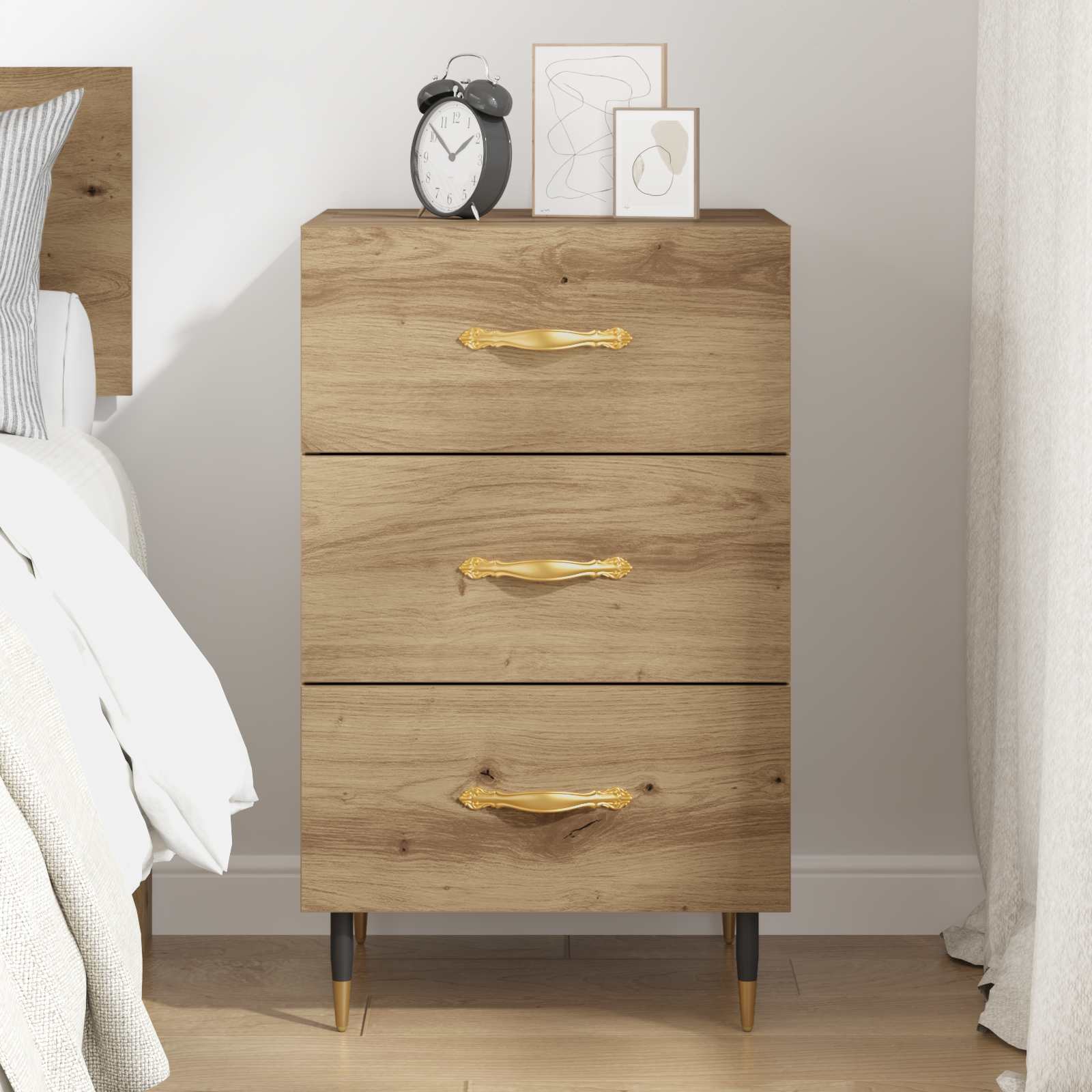 Armadio da Notte Rovere artigianale 40 x 40 x 66 cm | homemem39