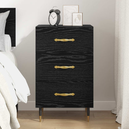 Armadio da Notte Rovere Nero 40 x 40 x 66 cm Legno multistrato | homemem39