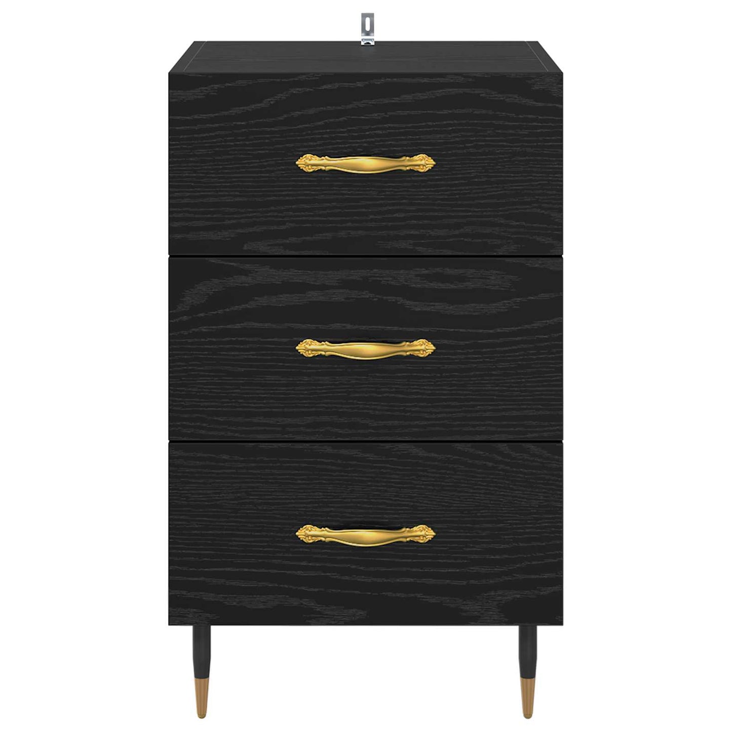 Armadio da Notte Rovere Nero 40 x 40 x 66 cm Legno multistrato | homemem39