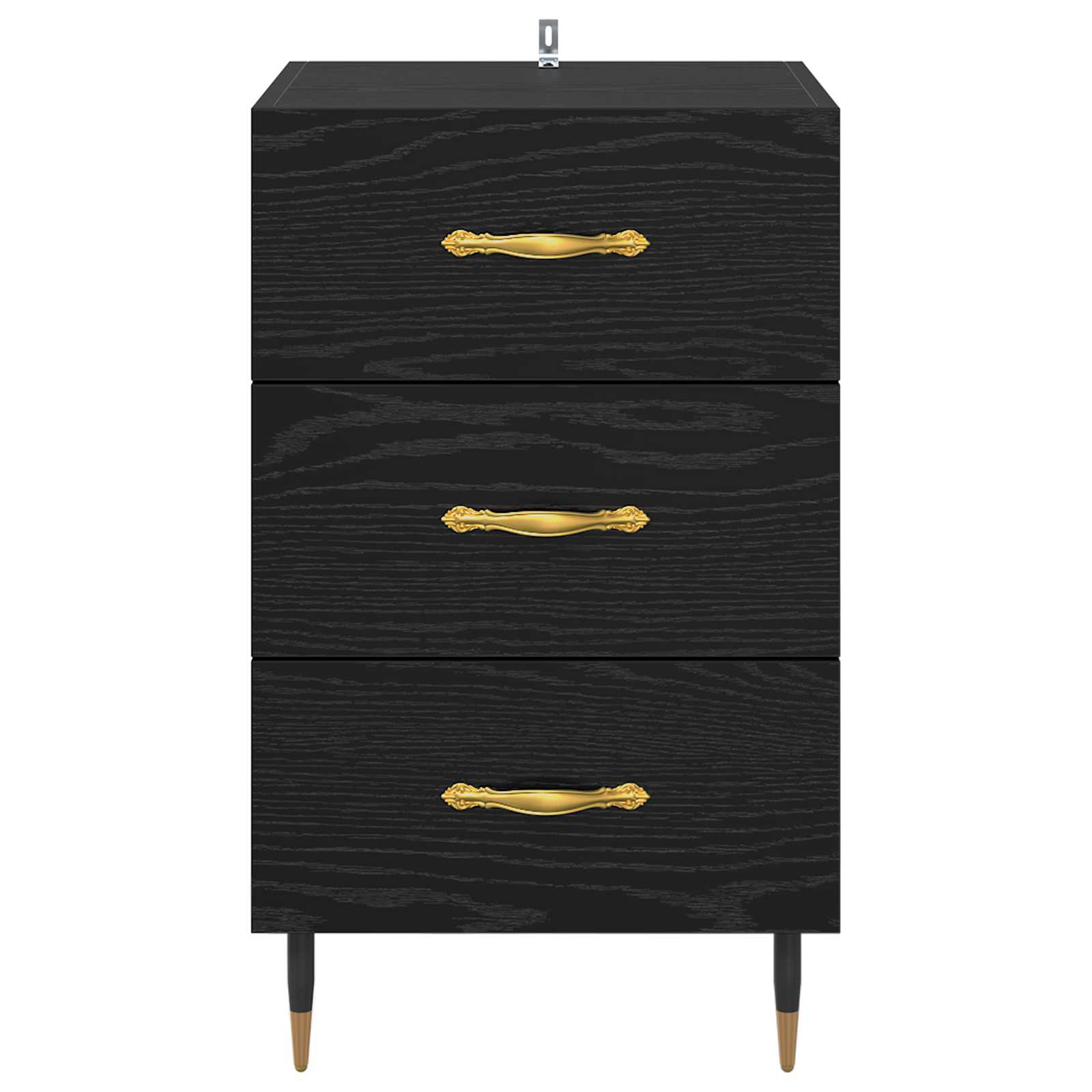 Armadio da Notte Rovere Nero 40 x 40 x 66 cm Legno multistrato | homemem39