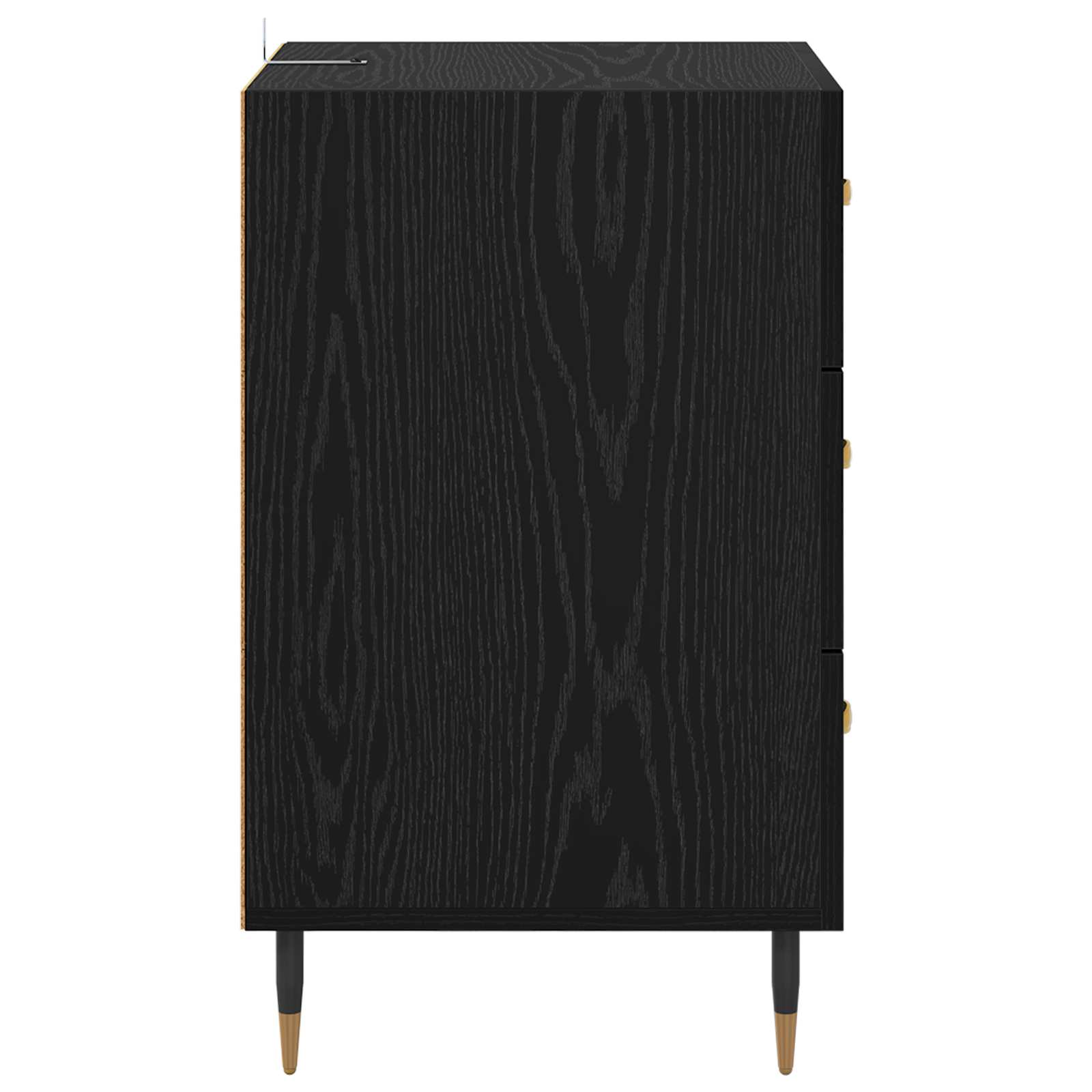 Armadio da Notte Rovere Nero 40 x 40 x 66 cm Legno multistrato | homemem39