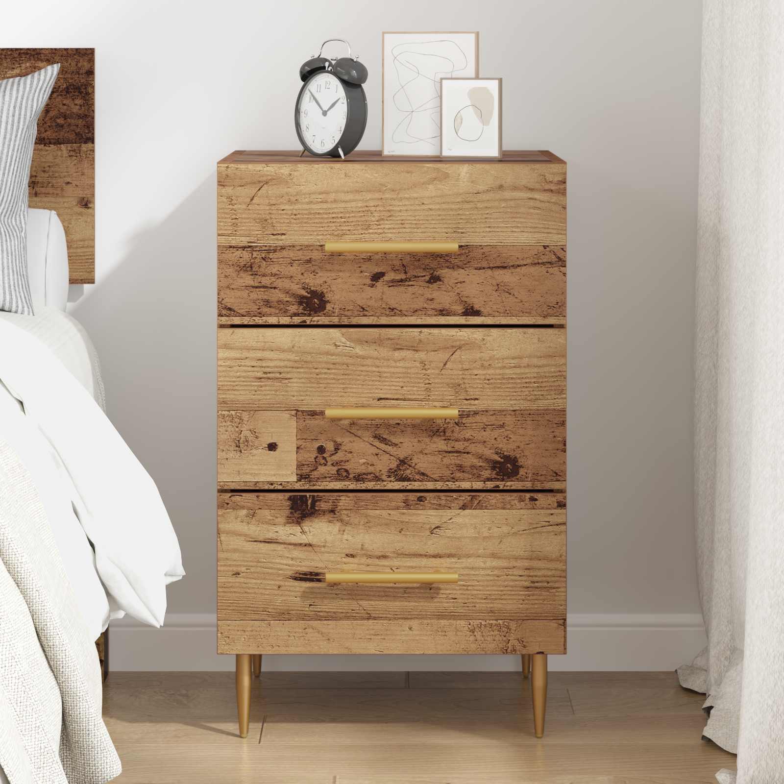 Armadio da Notte con cassetto Legno vecchio 40 x 40 x 66 cm | homemem39