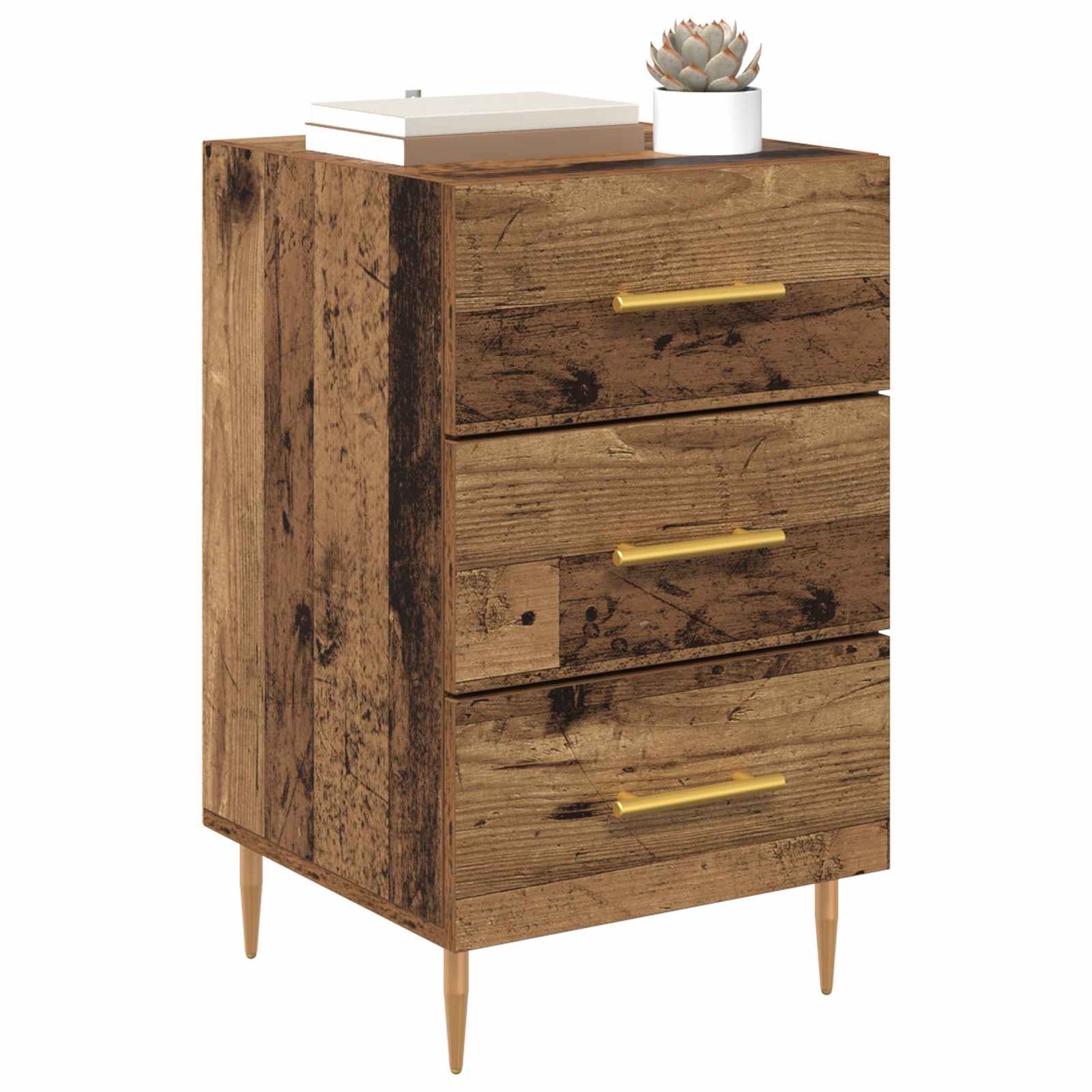 Armadio da Notte con cassetto Legno vecchio 40 x 40 x 66 cm | homemem39