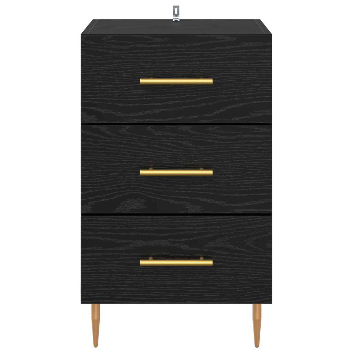 Armadio da Notte Rovere Nero 40 x 40 x 66 cm Legno multistrato | homemem39