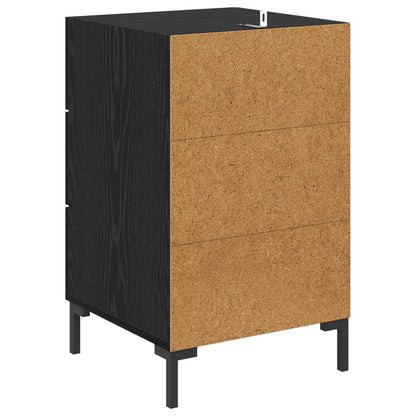 Armadio da Notte Rovere Nero 40 x 40 x 66 cm Legno multistrato | homemem39