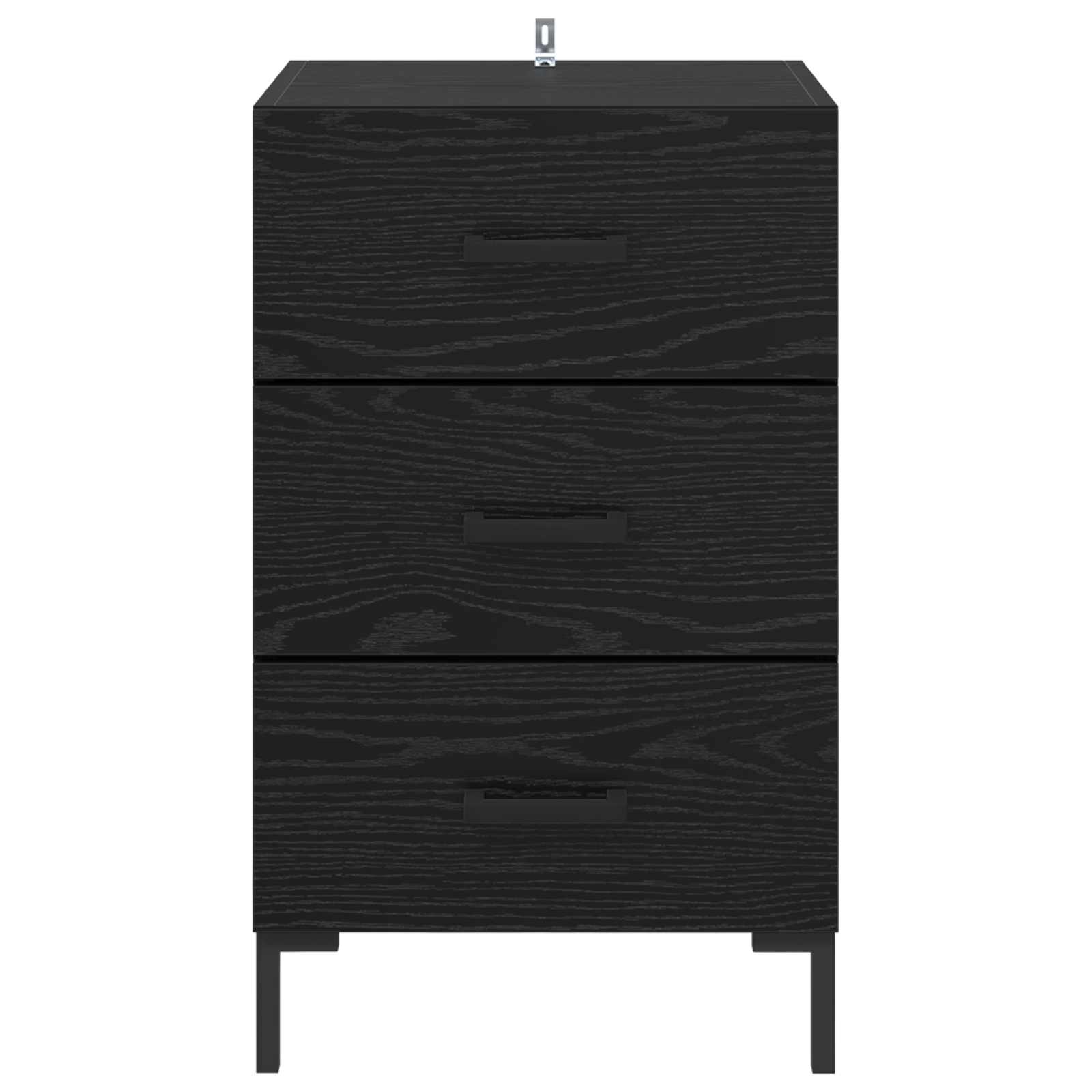 Armadio da Notte Rovere Nero 40 x 40 x 66 cm Legno multistrato | homemem39