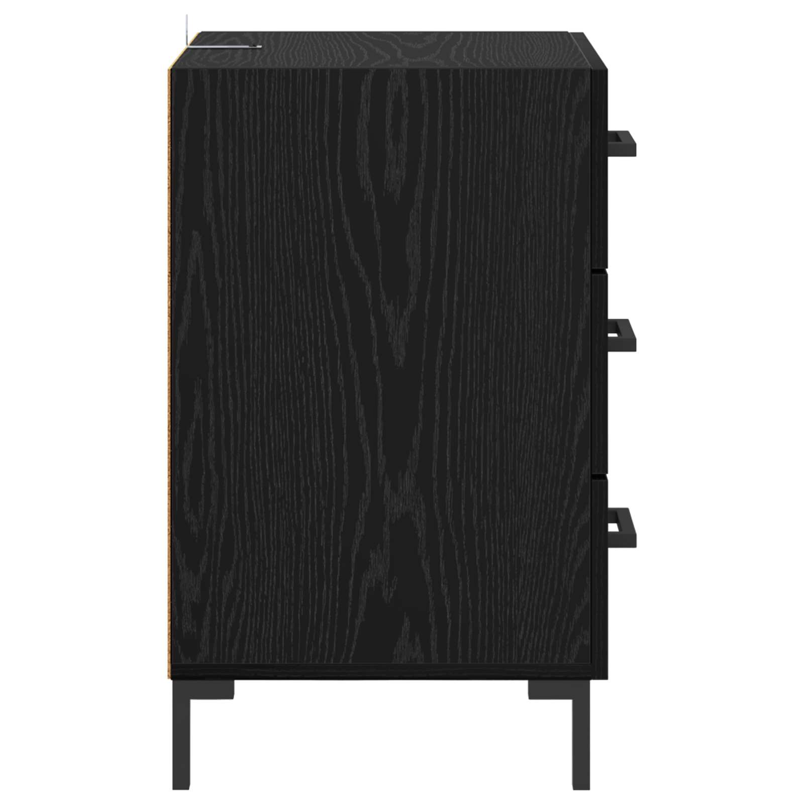 Armadio da Notte Rovere Nero 40 x 40 x 66 cm Legno multistrato | homemem39