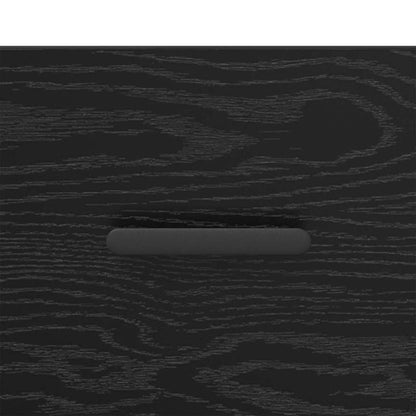 Armadio da Notte Rovere nero 40 x 40 x 66 cm Legno multistrato