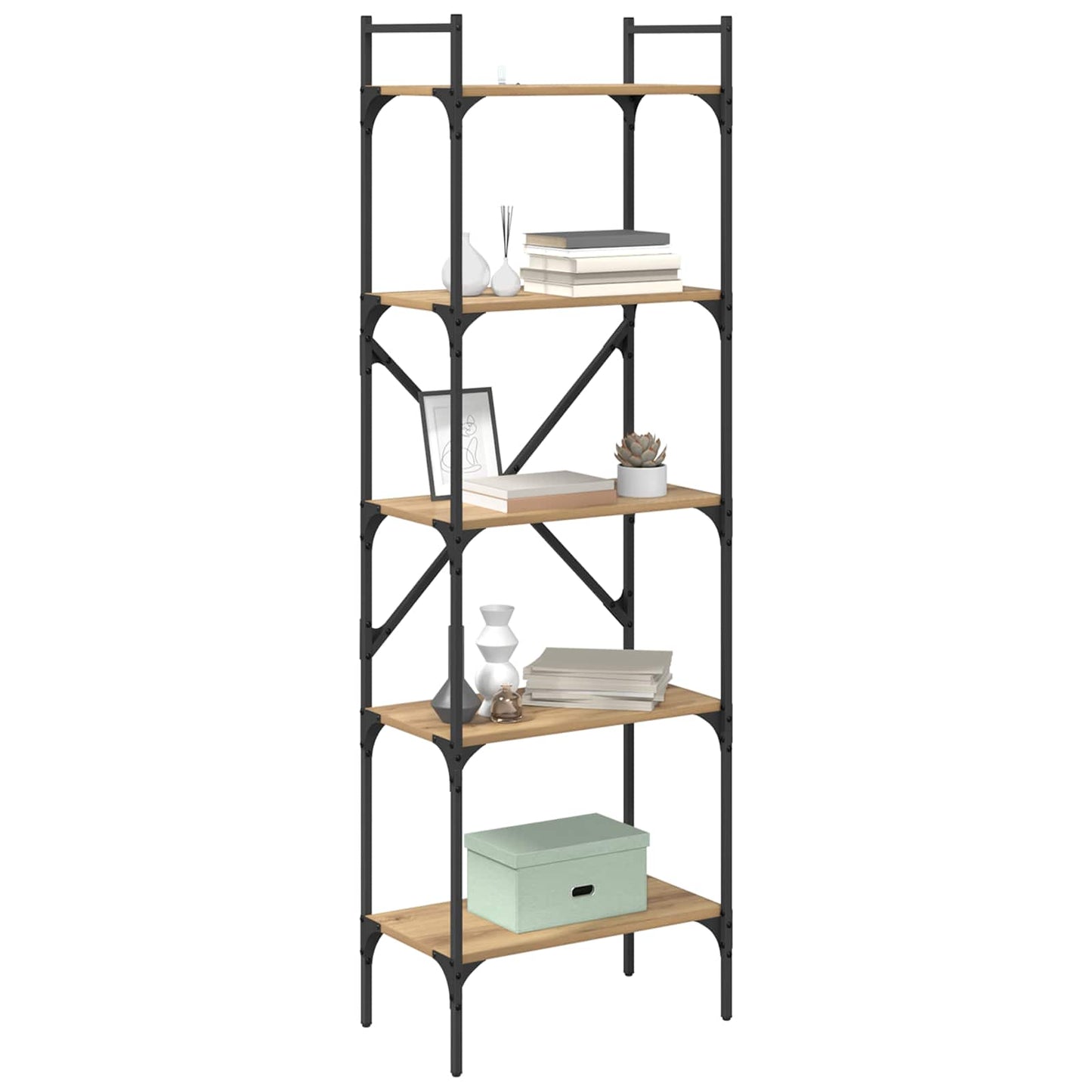 Libreria 5 livelli 56 x 32 x 174 cm Legno multistrato | homemem39